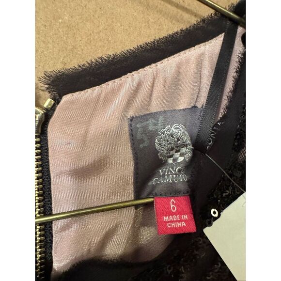 NWT Vince Camuto Black Sequin Dress - Picture 7 of 10